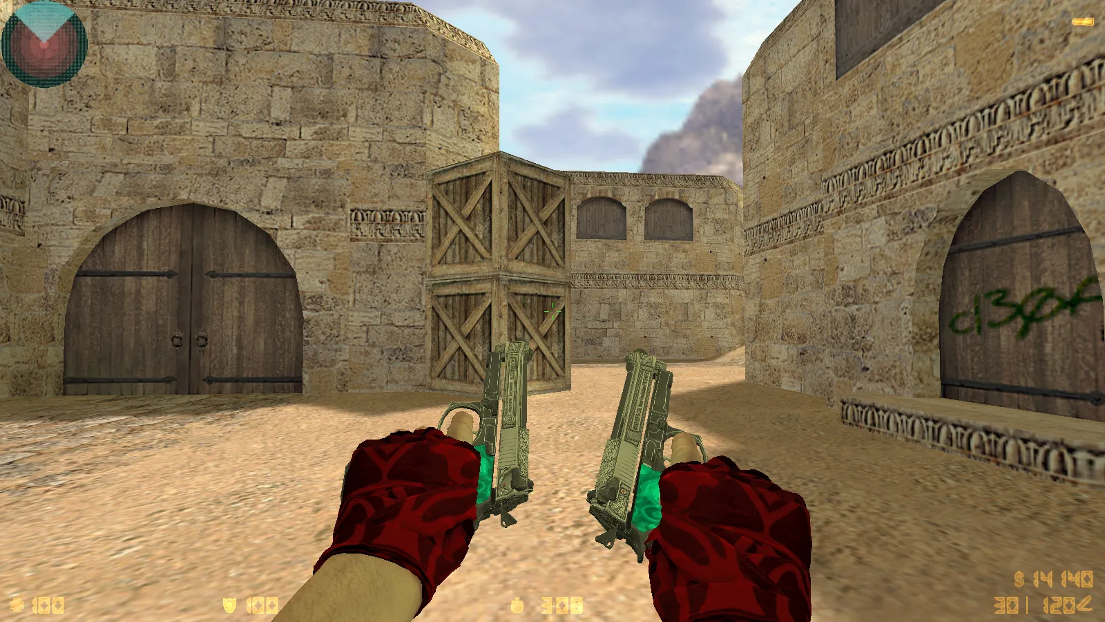 CS 1.6 DreamHack: скины оружия v_ p_ w_, красно-синие модели, темное меню и оптимизированный конфиг — скриншот 20