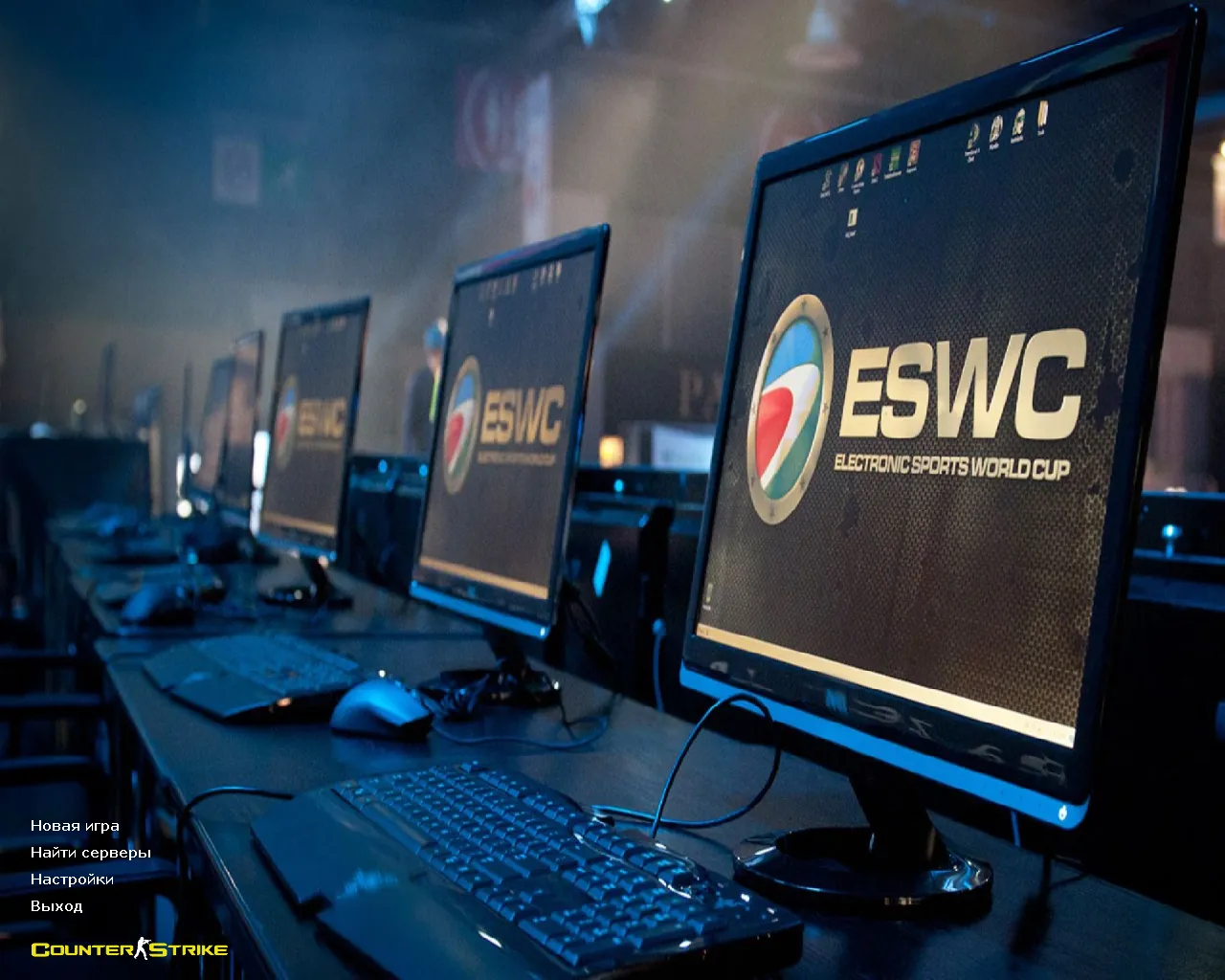 Скачать CS 1.6 ESWC: скины террористов и спецназа, темное меню, оптимизированный config.cfg, запуск через Steam/Non-Steam - Скриншот