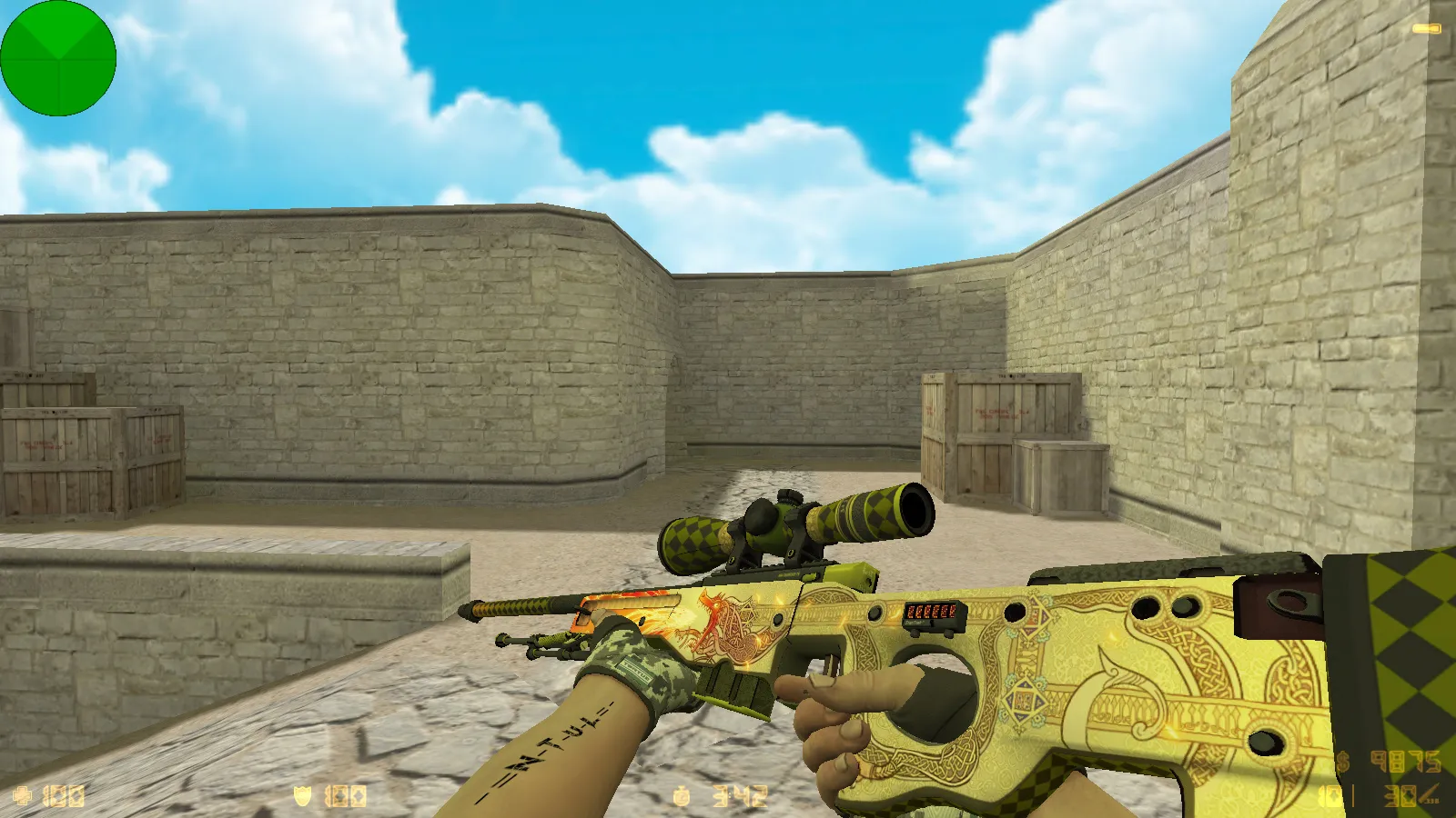 CS 1.6 Evolution: 28 скинов оружия, темное меню, пиксельные руки, обновленные звуки и оптимизированный конфиг — скриншот 6