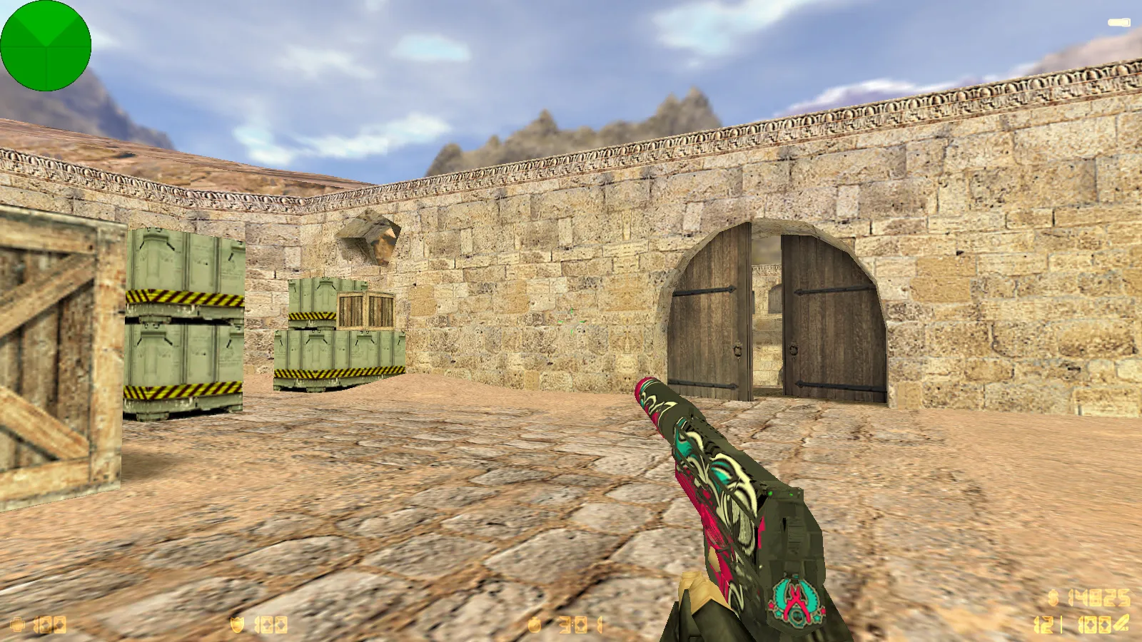 CS 1.6 Gladiator — сборка с 20 скинами, темным меню, красно-синими моделями и оптимизированным конфигом — скриншот 8