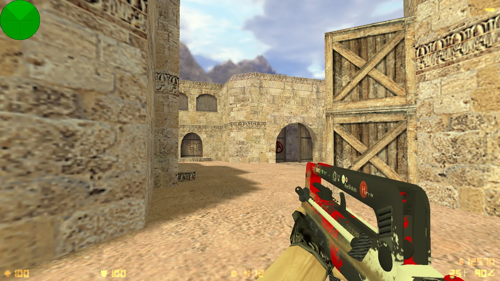 CS 1.6 Gladiator — сборка с 20 скинами, темным меню, красно-синими моделями и оптимизированным конфигом — скриншот 10