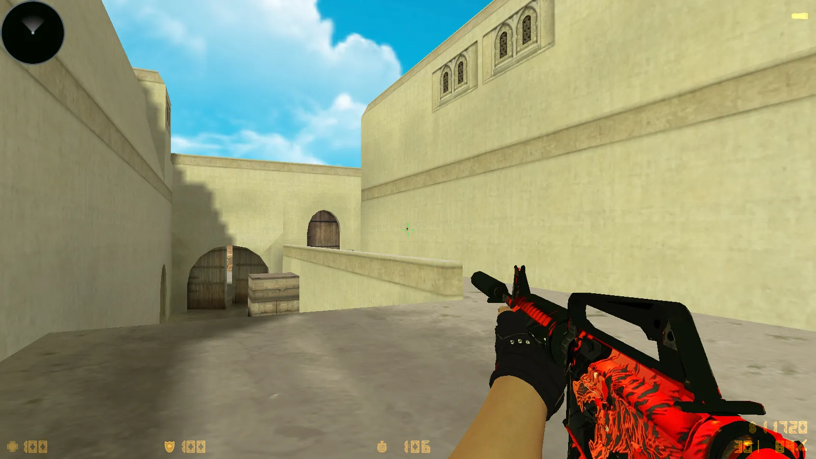 Скачать CS 1.6 CS GO V2: 12 обновок, 30 скинов оружия и перчатки, темное меню, звуки, музыка, конфиг - Скриншот