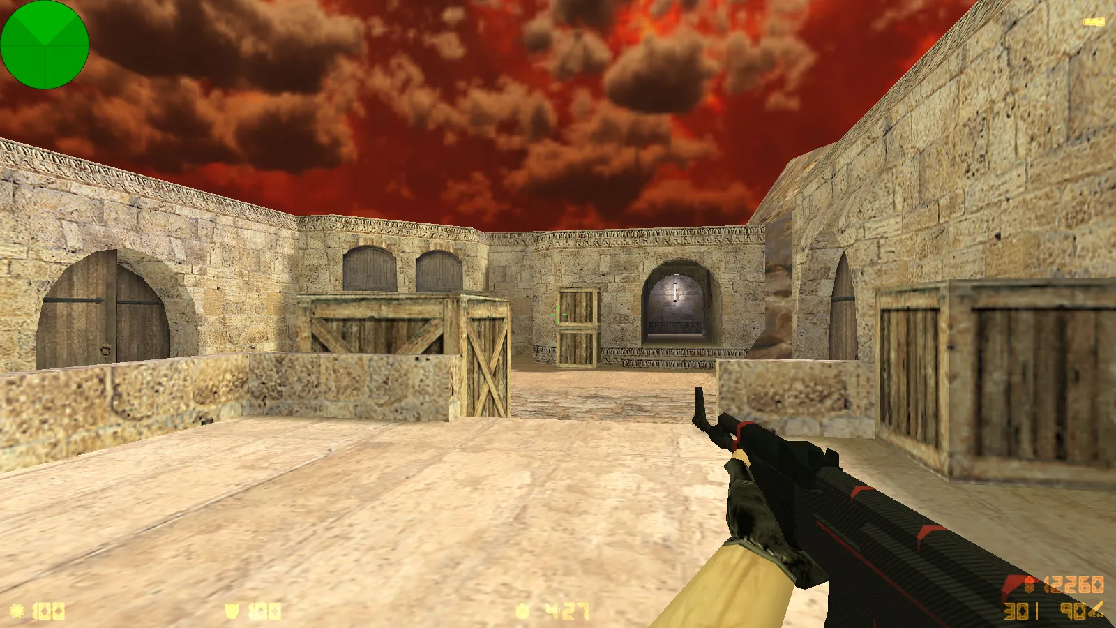 Скачать CS 1.6 от Kartes10fps: сборка с 8 обновлениями, скины, бомба, красно-черное меню и оптимизированный конфиг - Скриншот