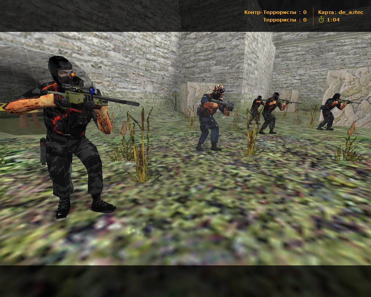 CS 1.6 «Лава»: полный пак Lava моделей оружия, спецназ и террористы, черная тема, звуки и оптимизированный конфиг — скриншот 12