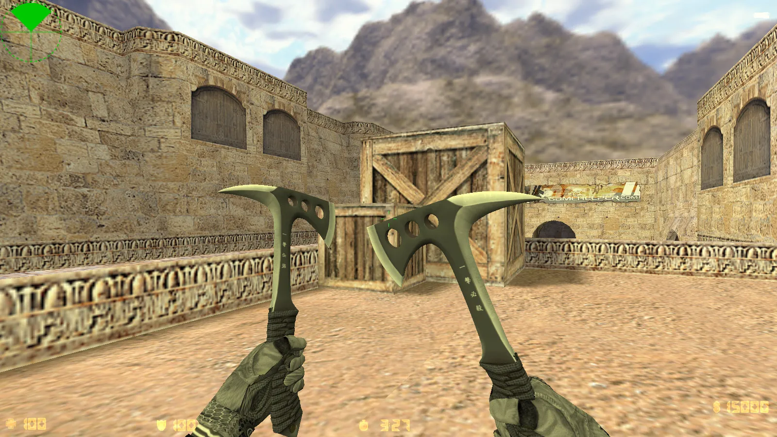 Скачать CS 1.6 Oblivion: скины и графика, реалистичное оружие, звуки, радар, меню и фон в голубых тонах - Скриншот