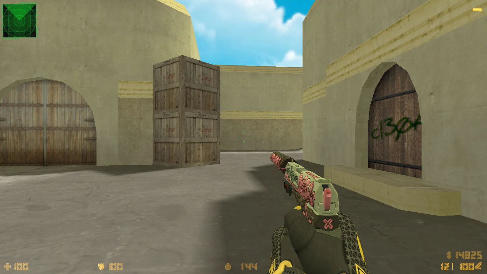 CS 1.6 Paradise — сборка с 30 скинами, спорт перчатками «Омега», темным меню и оптимизированным конфигом — скриншот 8