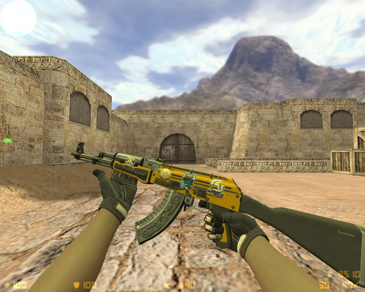 Скачать CS 1.6 Rage: сборка с 27 скинами оружия, красно-синие модели, тёмное меню, музыка и оптимизированный конфиг - Скриншот