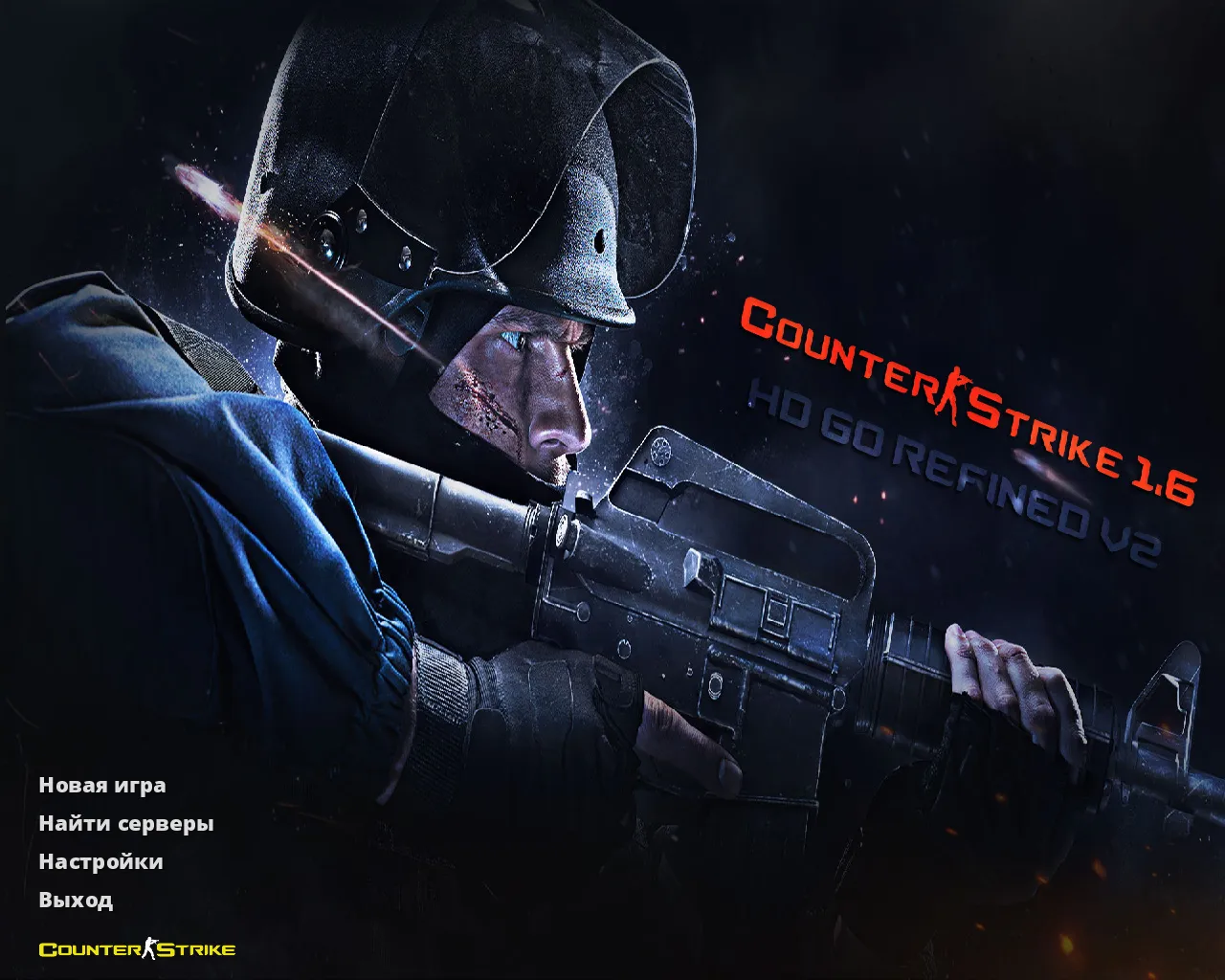 Скачать CS 1.6 Refined: 12 правок, 27 скинов с Bloodhound, красные/синие модели, темное меню и оптимизированный конфиг - Скриншот