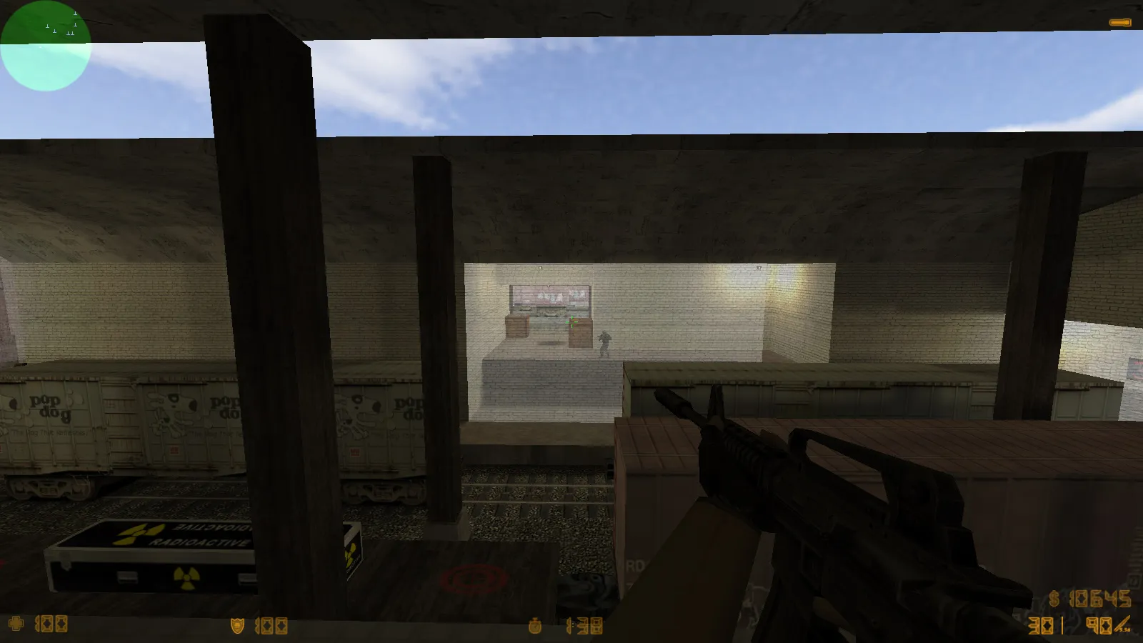 CS 1.6 с прозрачными стенами для прострелов: тренировка aim, изучение простреливаемых зон на de_dust2, de_inferno, de_nuke, de_train — скриншот 17