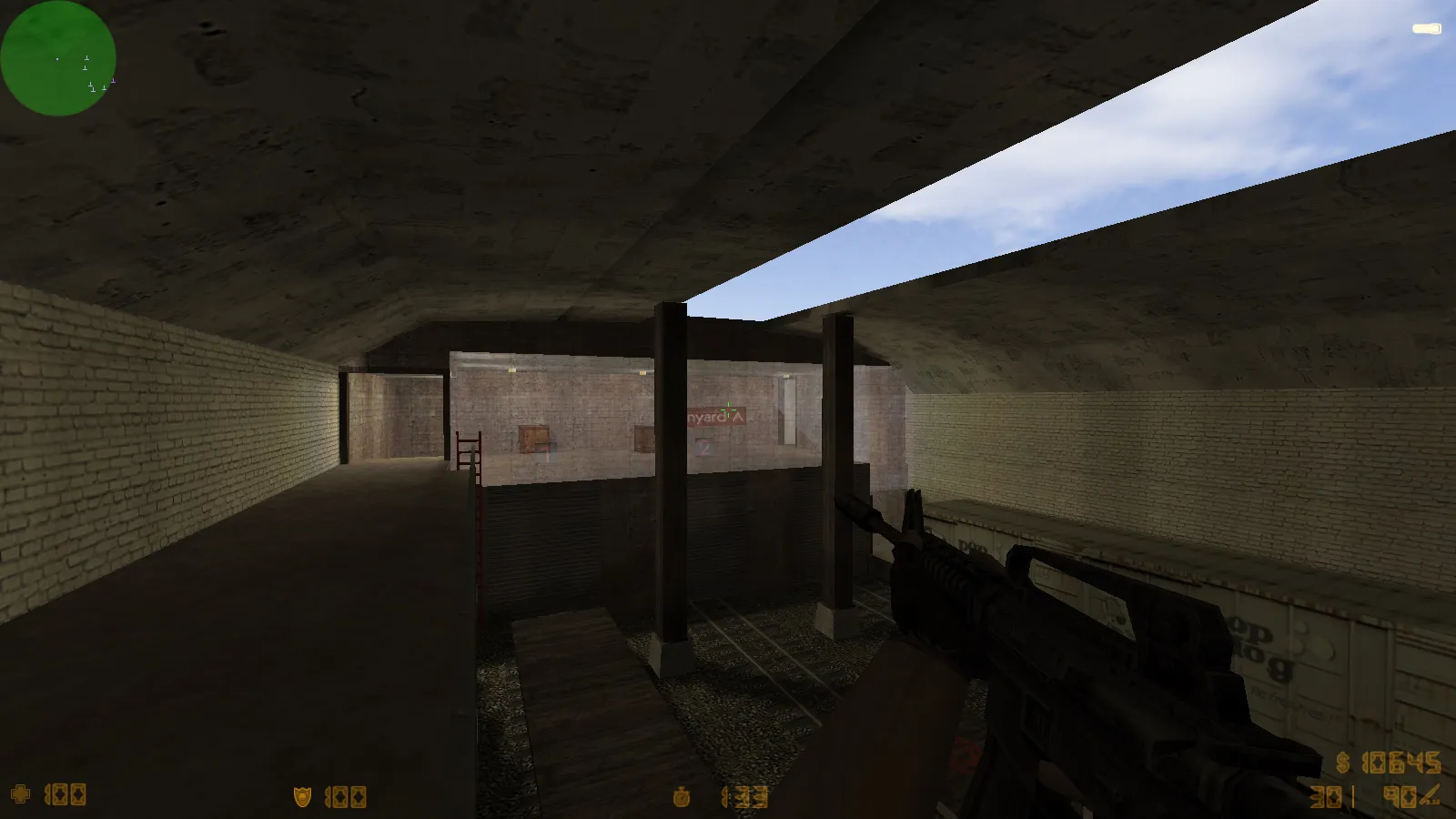 CS 1.6 с прозрачными стенами для прострелов: тренировка aim, изучение простреливаемых зон на de_dust2, de_inferno, de_nuke, de_train — скриншот 18