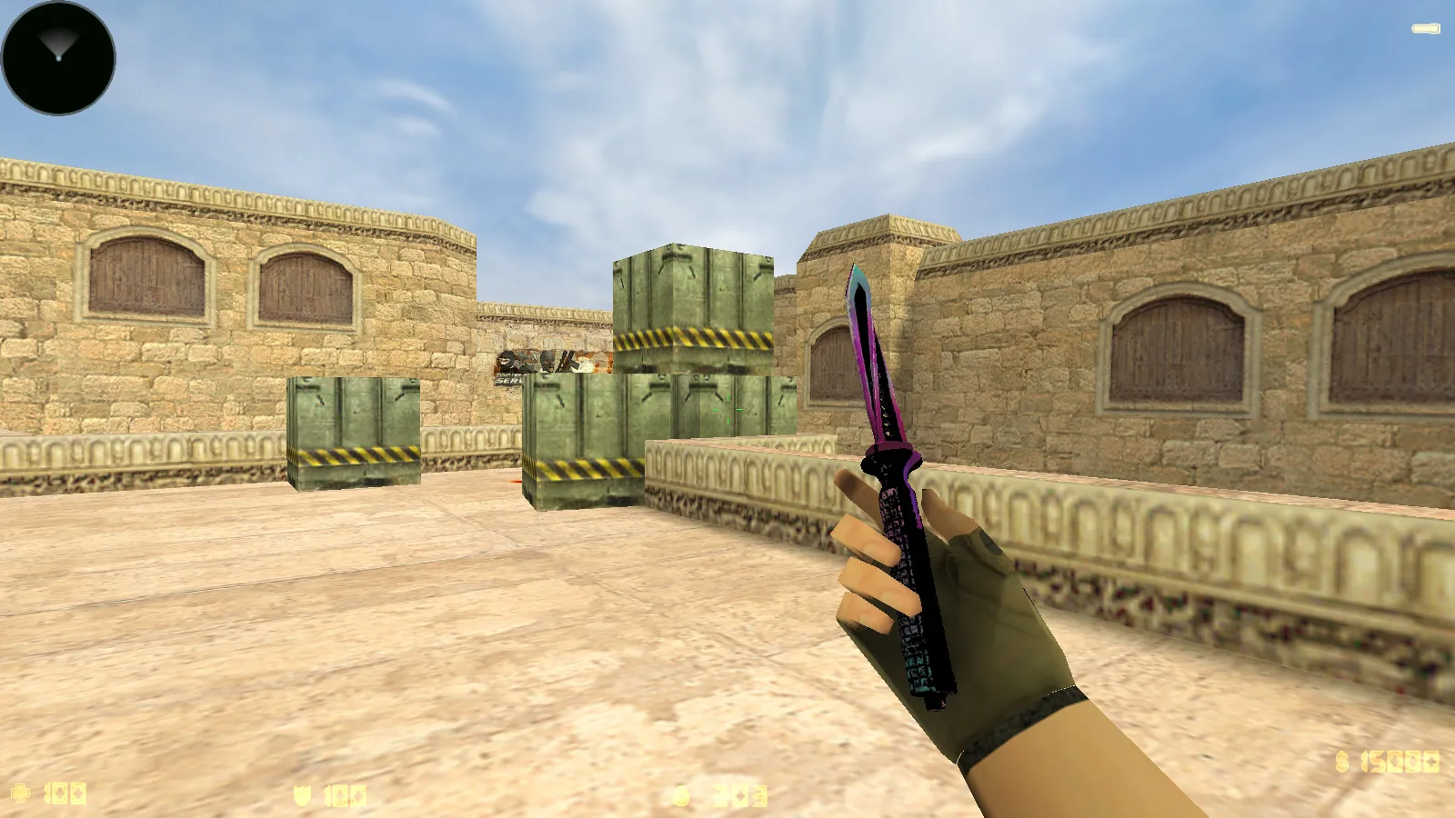 Скачать CS 1.6 Standoff 2: сборка с скинами SO2, анимацией осмотра F и красно-синими моделями игроков - Скриншот