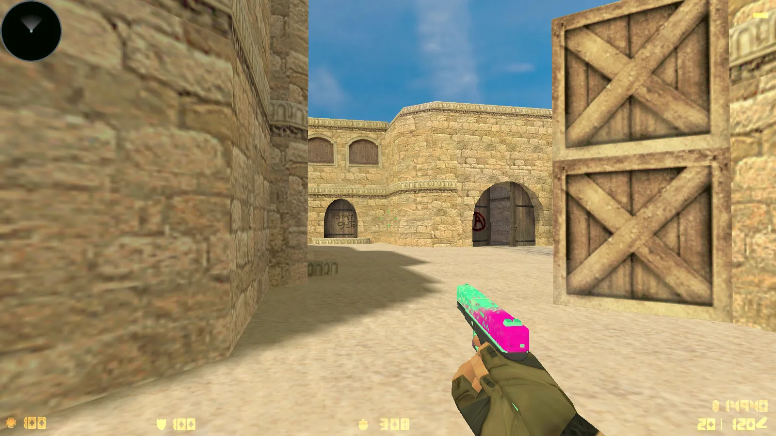 CS 1.6 Standoff 2: сборка с скинами SO2, анимацией осмотра F и красно-синими моделями игроков — скриншот 9