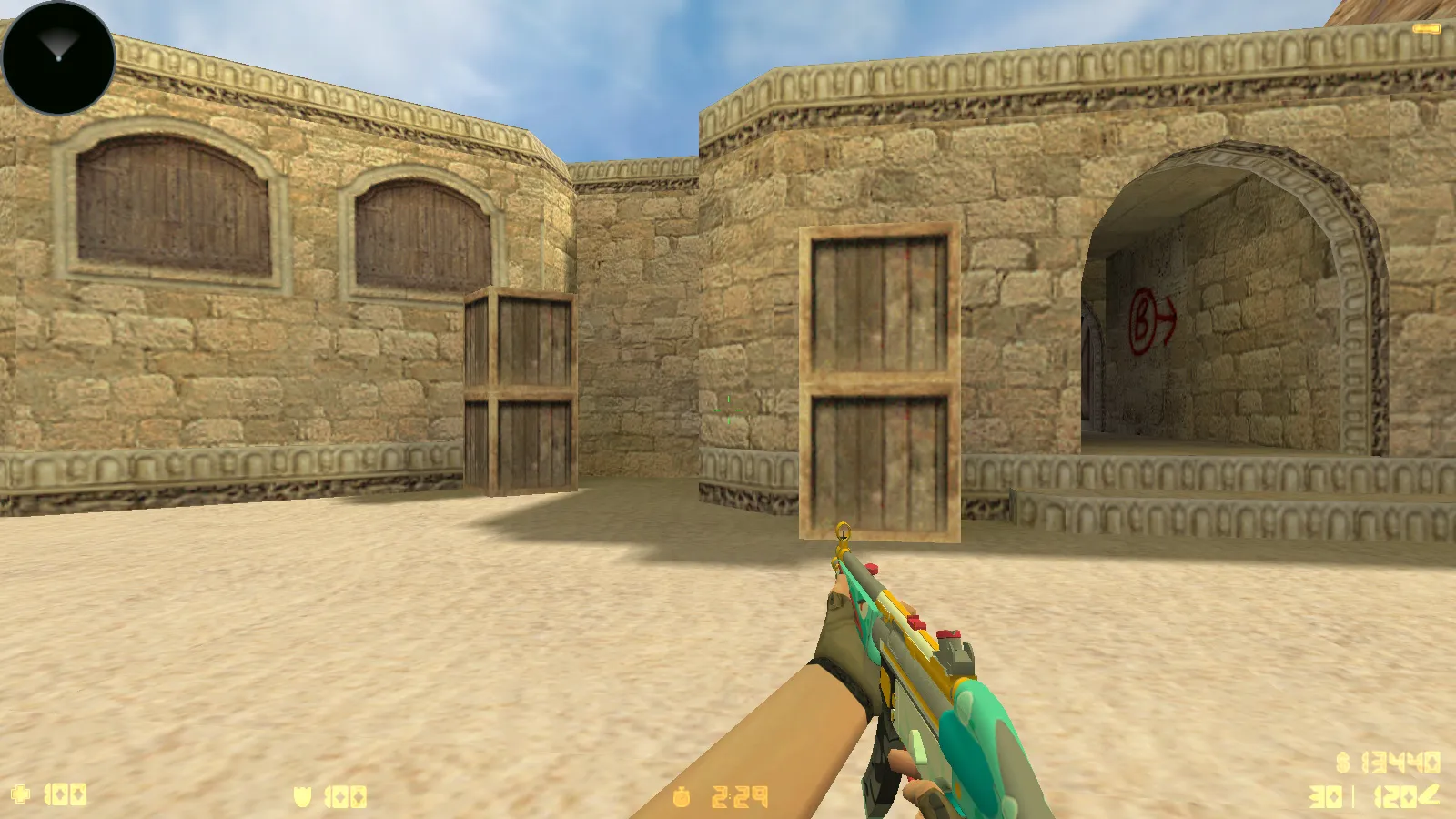 CS 1.6 Standoff 2: сборка с скинами SO2, анимацией осмотра F и красно-синими моделями игроков — скриншот 12