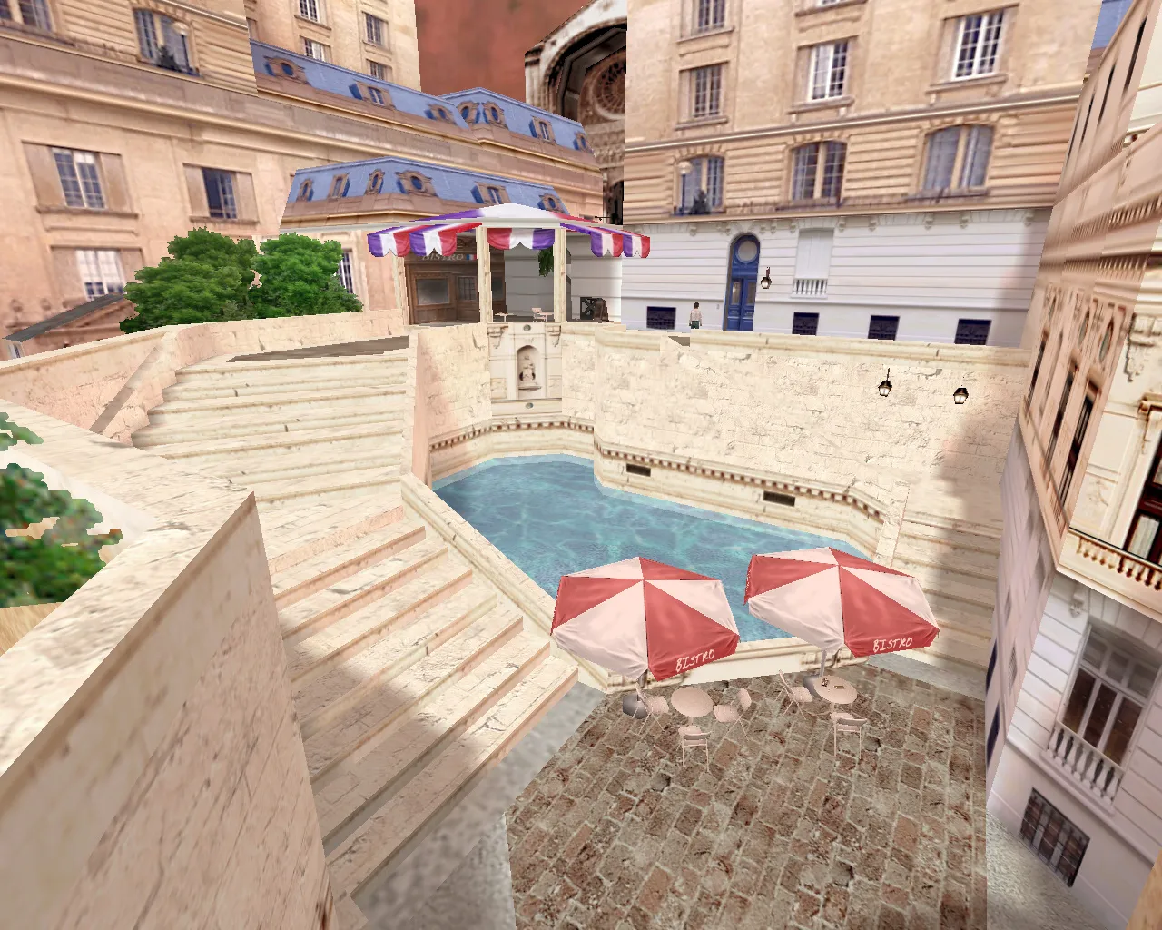 Скачать Карта cs_paris для CS 1.6: баланс сторон, точки под раунд и оптимизация wpoly/epoly - Скриншот