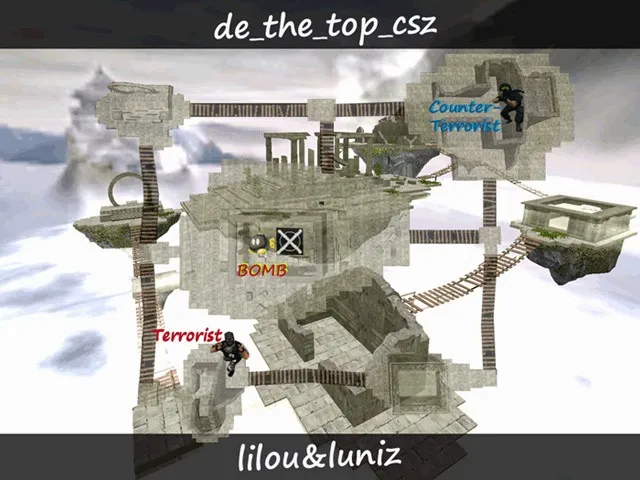 Скачать Карта de_the_top_csz для Counter-Strike 1.6 - Тактический обзор - Скриншот