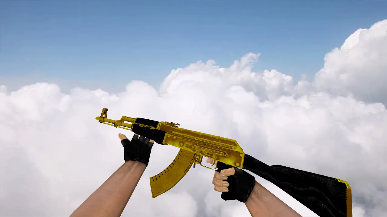 Скачать Модель «AK-47 Golden Anim» для CS 1.6 - Высокое качество и детали - Скриншот