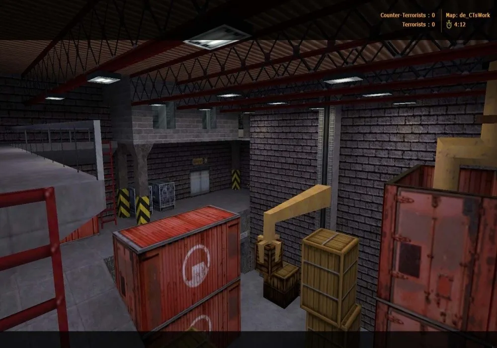 Скачать de_ctswork для CS 1.6: тактика за CT, точки контроля и настройка сервера без лагов - Скриншот