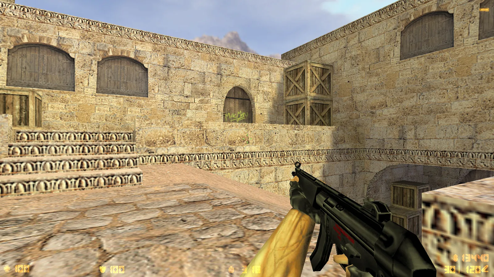 CS 1.0 сборка для CS 1.6: 5 апдейтов, оружейные модели v_/p_/w_, звуки, текстуры карт и фон меню — скриншот 20