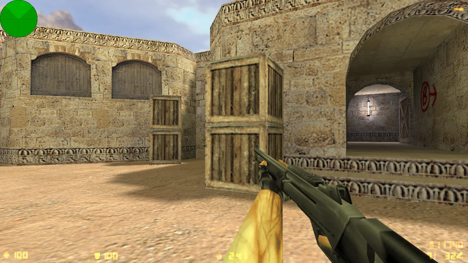 CS 1.0 сборка для CS 1.6: 5 апдейтов, оружейные модели v_/p_/w_, звуки, текстуры карт и фон меню — скриншот 29