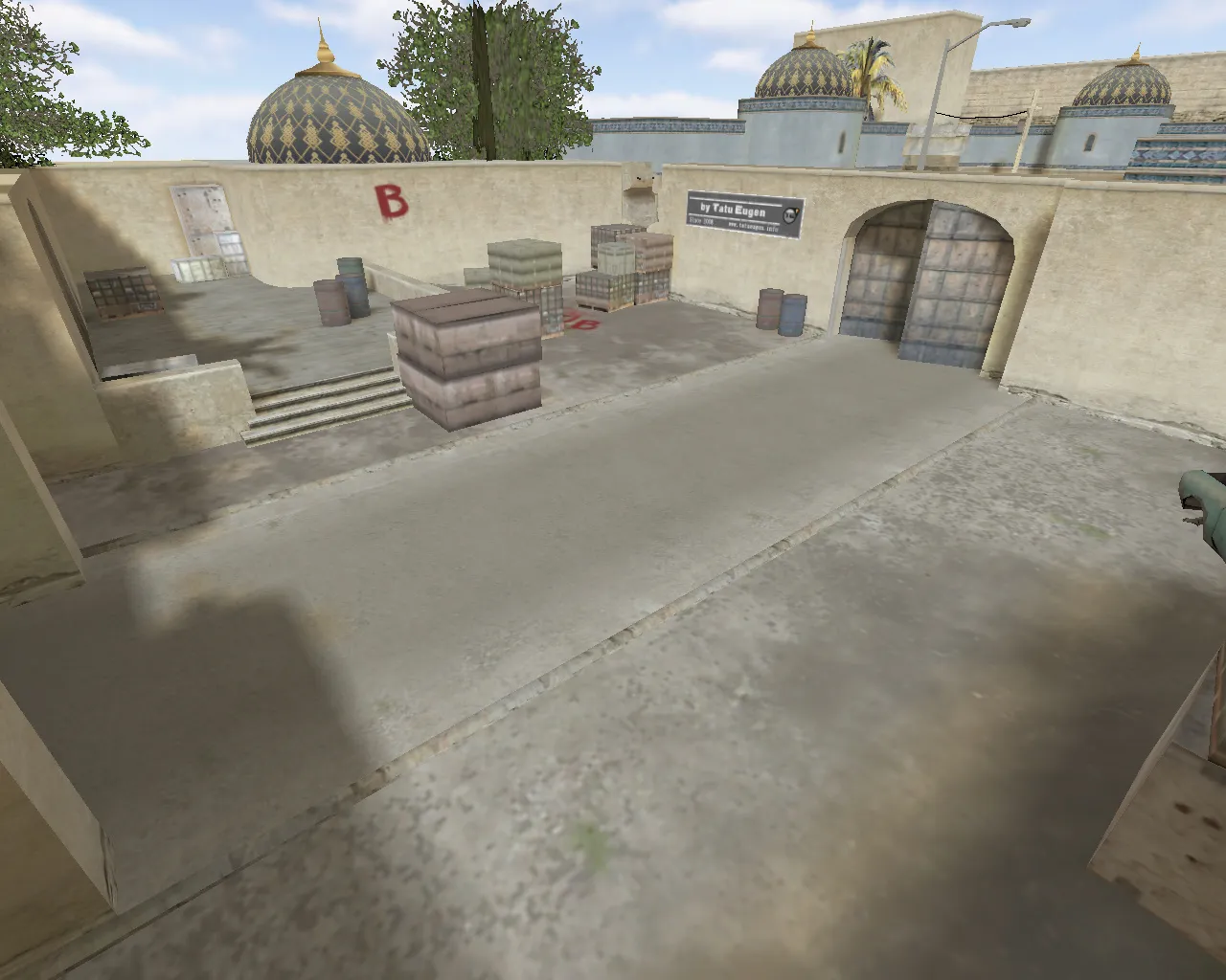 Скачать css_dust2_go — DE карта для CS 1.6: точки, тактика, .nav, оптимизация wpoly/epoly - Скриншот