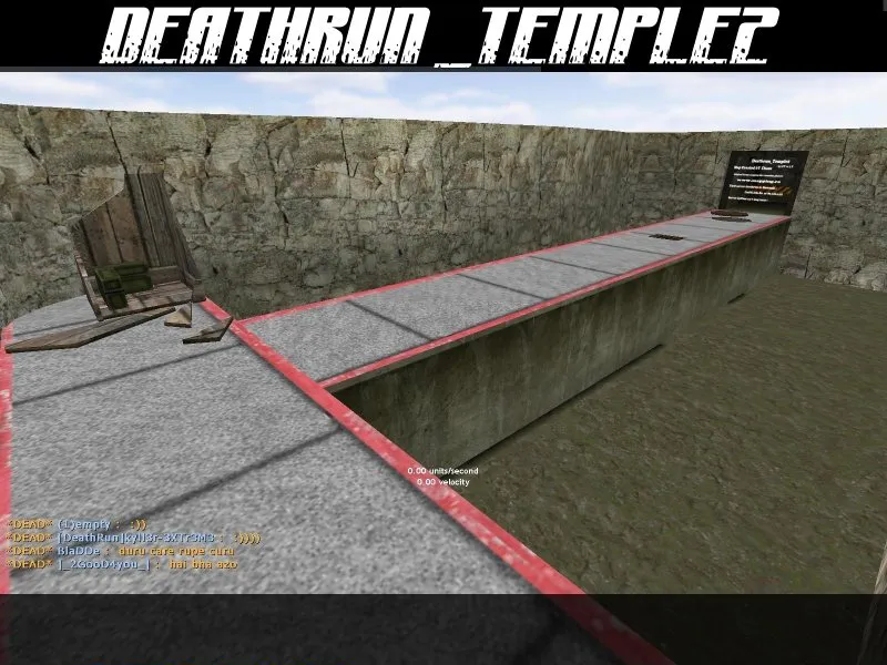 deathrun_temple2 для CS 1.6: карта, точки, .nav для ботов, оптимизация и установка — скриншот 6