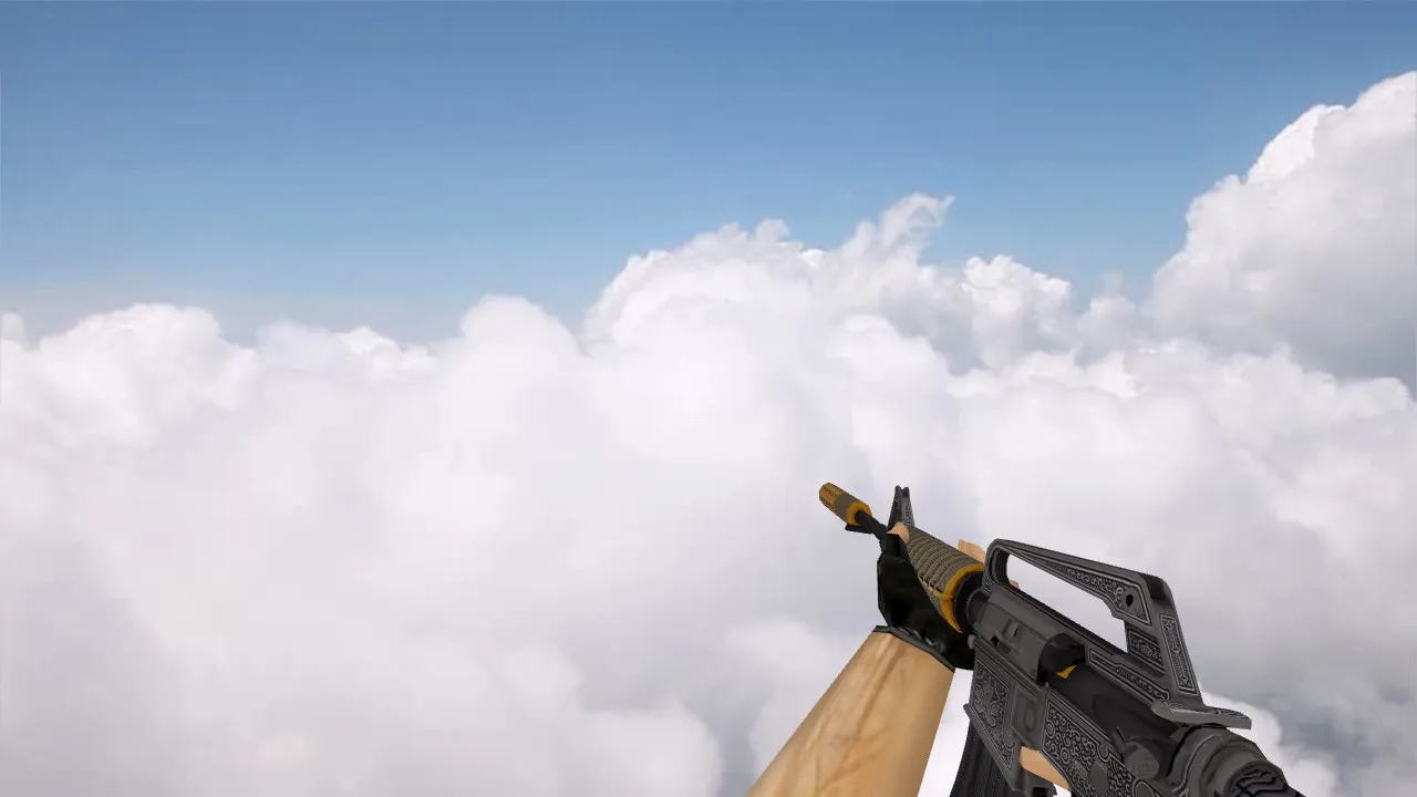 Скачать Модель M4A1 «Privy Councilor» для CS 1.6: v_m4a1, p_m4a1, w_m4a1, звуки, анимация осмотра и качество текстур - Скриншот