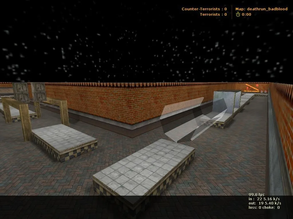 Скачать deathrun_badblood для CS 1.6: тактика за Т и КТ, точки, .nav и оптимизация карты - Скриншот