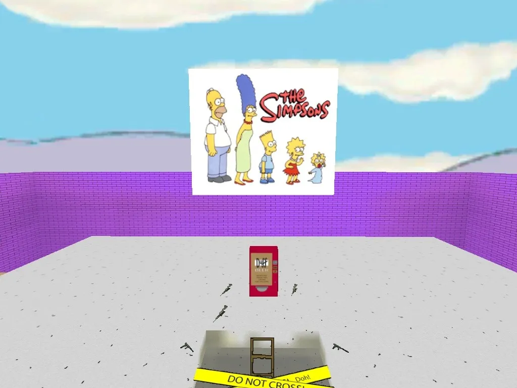 Скачать deathrun_simpsons_world для CS 1.6: карта Deathrun, точки, боты, оптимизация и настройка - Скриншот
