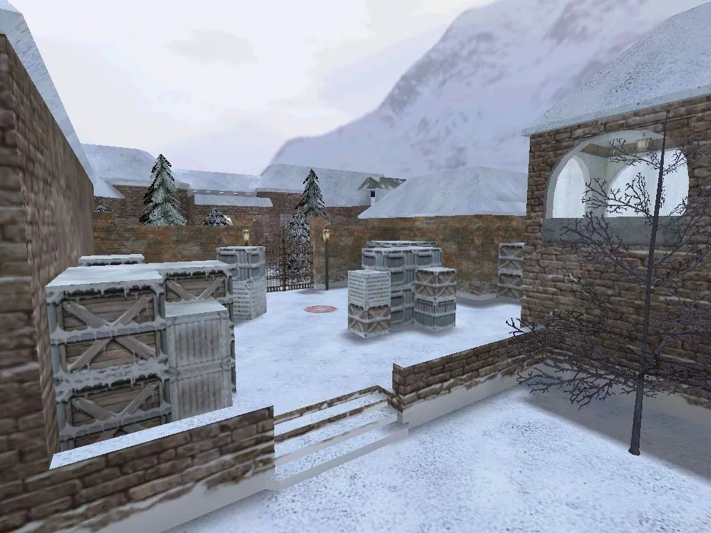 Скачать Карта de_inferno_winter для CS 1.6 - Зимняя версия классики - Скриншот