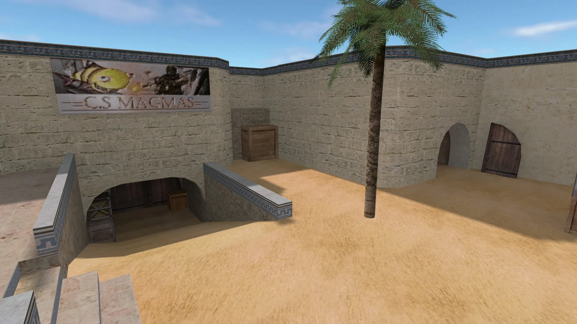 Скачать Карта de_dust2_suncsm для CS 1.6: баланс сторон, точки, .nav для ботов и оптимизация - Скриншот