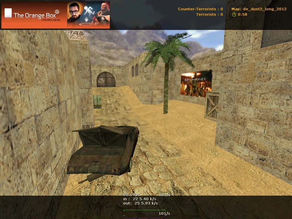 Скачать de_dust2_long_2012 карта для CS 1.6: точки, позиции, .nav для ботов, оптимизация wpoly/epoly - Скриншот