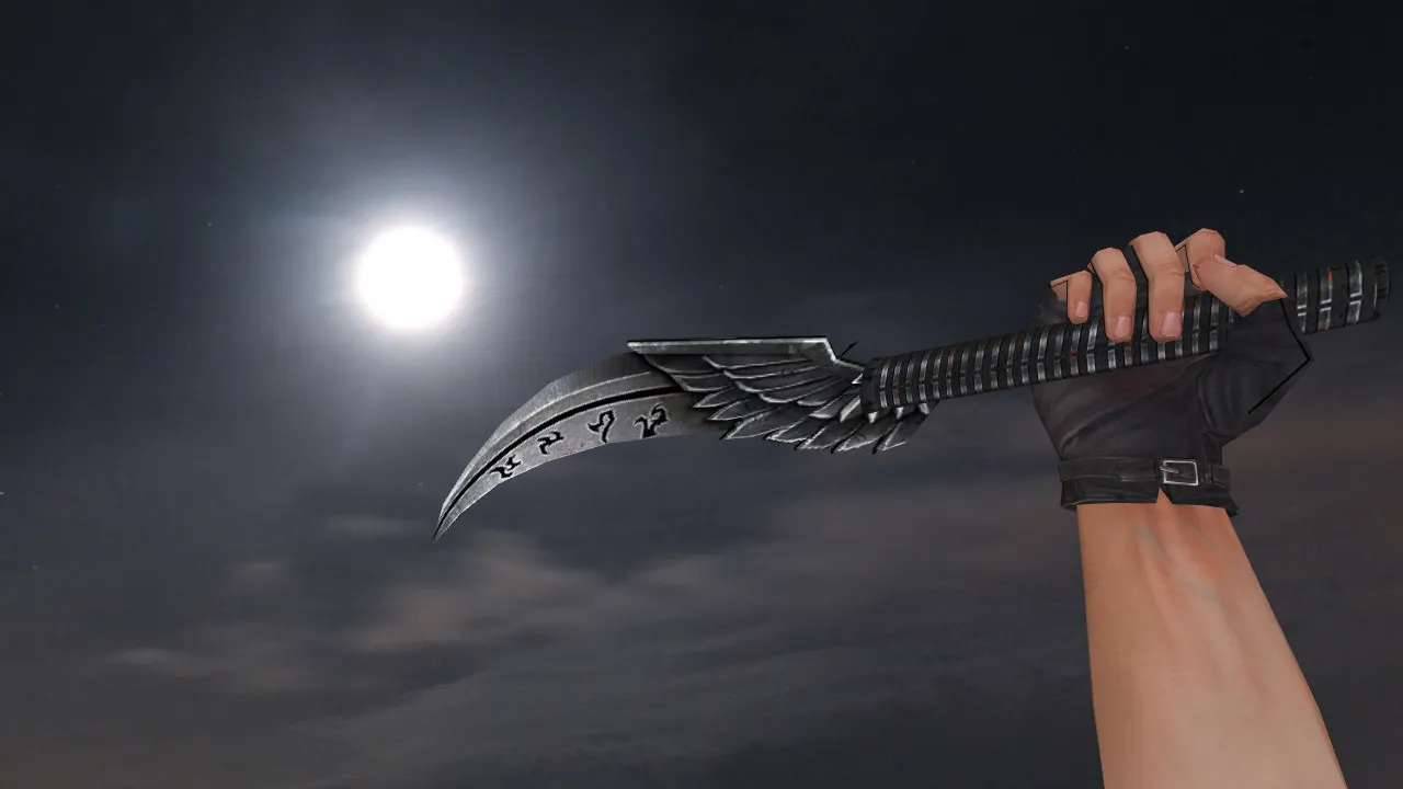 Скачать Модель ножа Combat Thanatos для CS 1.6: v_, p_, w_ модели, звук, анимация осмотра и качество текстур - Скриншот