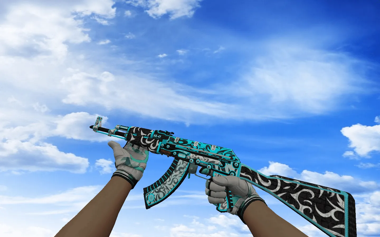 Скачать Пак оружия CS 1.6 с мотоциклетными перчатками «Мята»: AK-47, AWP, DE, Glock-18, M4A4, SSG 08, USP-S и ножи - Скриншот