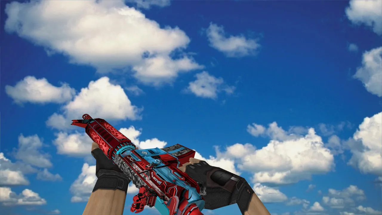 Скачать Модель M4A1 «M4A4 Mechanical Trick» v_ p_ w_ для CS 1.6: звуки, анимация осмотра, текстуры - Скриншот