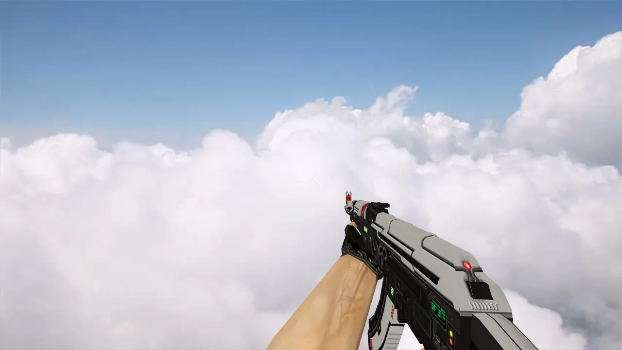 Скачать Модель «AK-47 Sci Fi Red» v_ p_ w_ для CS 1.6: звуки, осмотр, текстуры и анимации - Скриншот