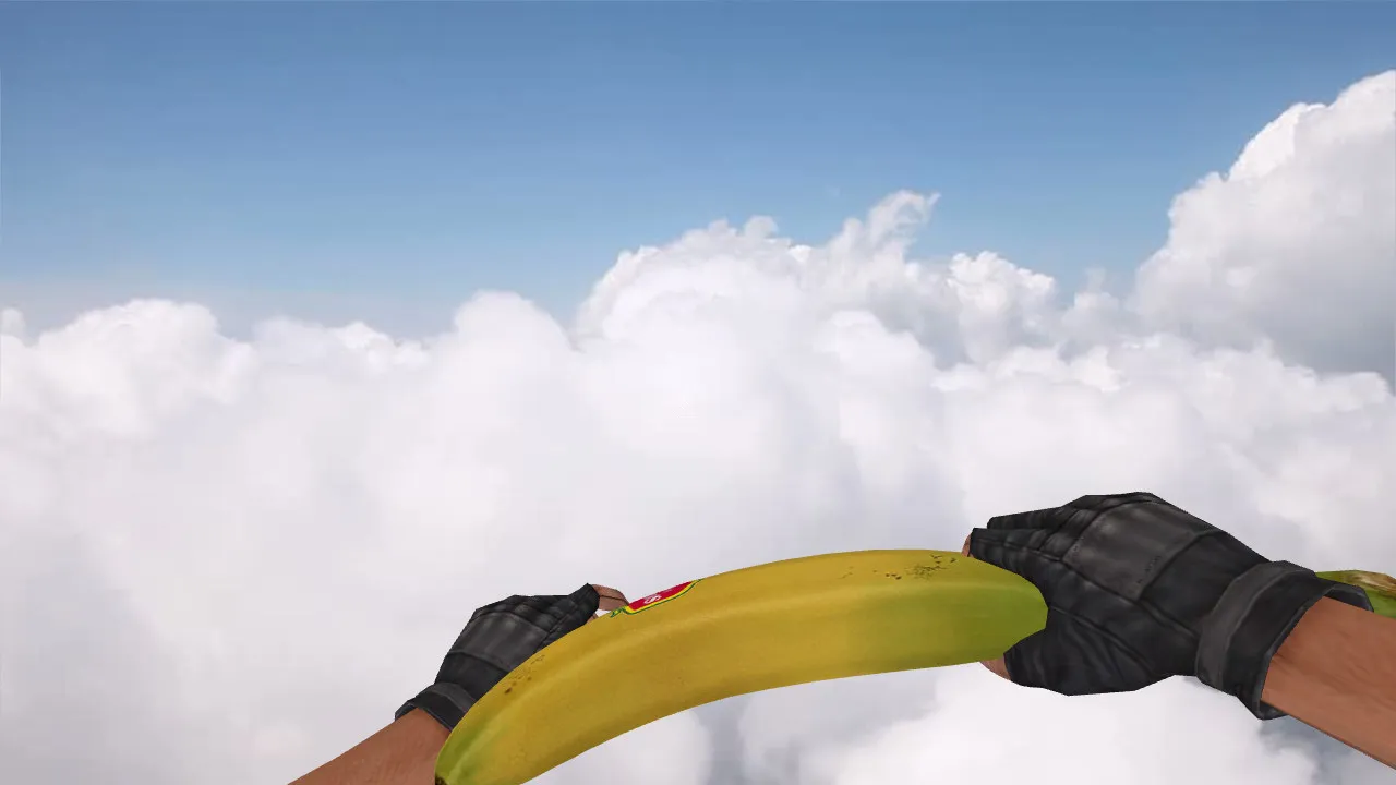 Скачать Модель нож «Банан» v_knife_banana, p_knife_banana, w_knife_banana для CS 1.6: звуки, анимация осмотра, текстуры - Скриншот