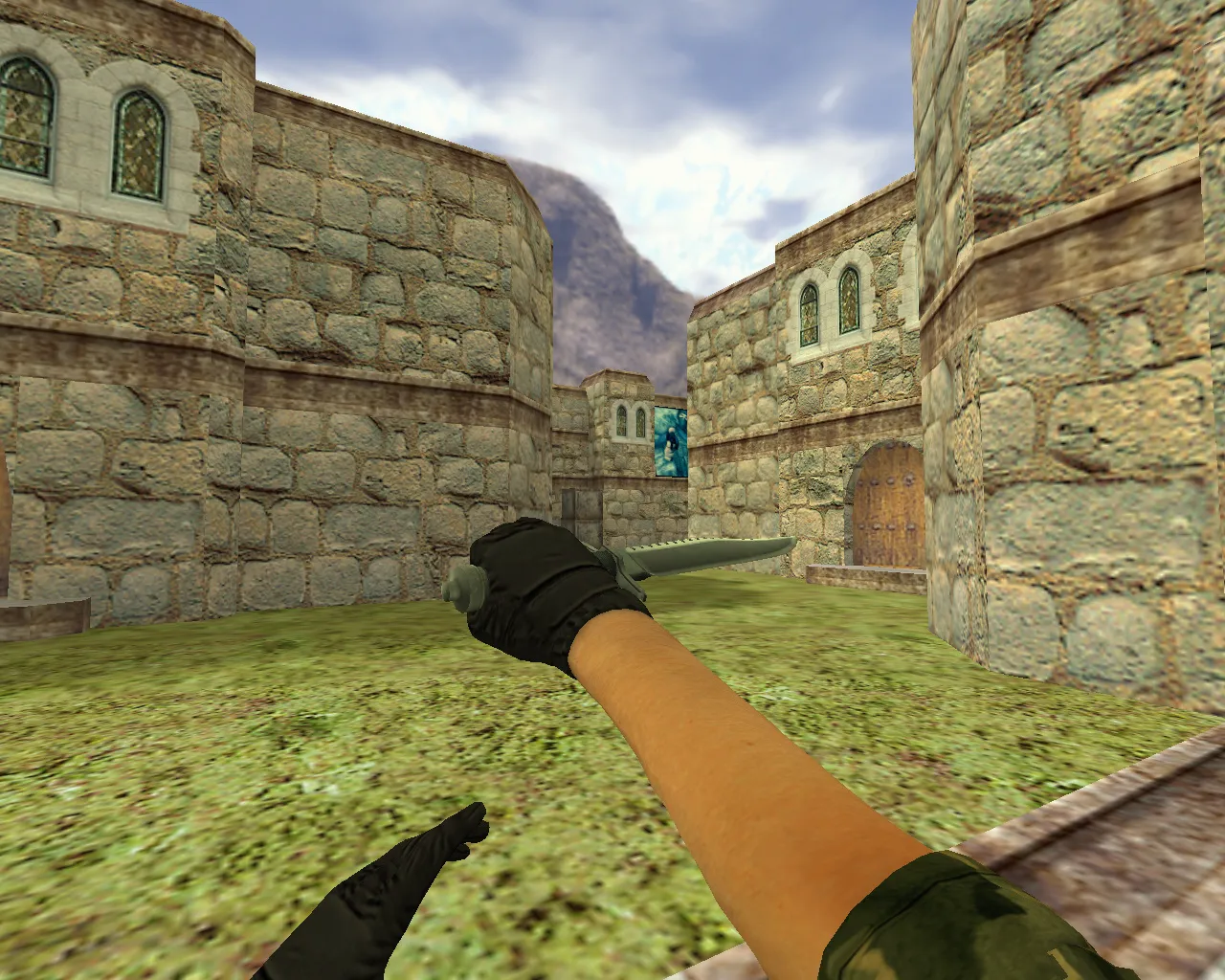 Скачать Модель «Нож Рэмбо» v_knife для CS 1.6: текстуры, звук, анимация осмотра и качество модели - Скриншот