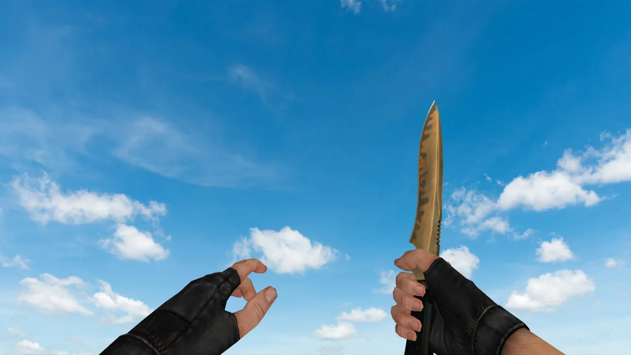 Пак моделей оружия Golden Weapon Pack для CS 1.6: v_, p_, w_ модели, звуки, анимация осмотра и настройки качества текстур — скриншот 14