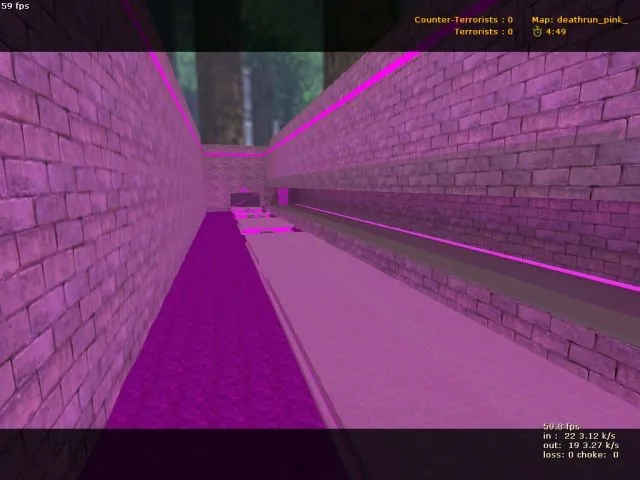 Скачать deathrun_pink_e для CS 1.6: карта deathrun, точки, маршруты, .nav и оптимизация - Скриншот