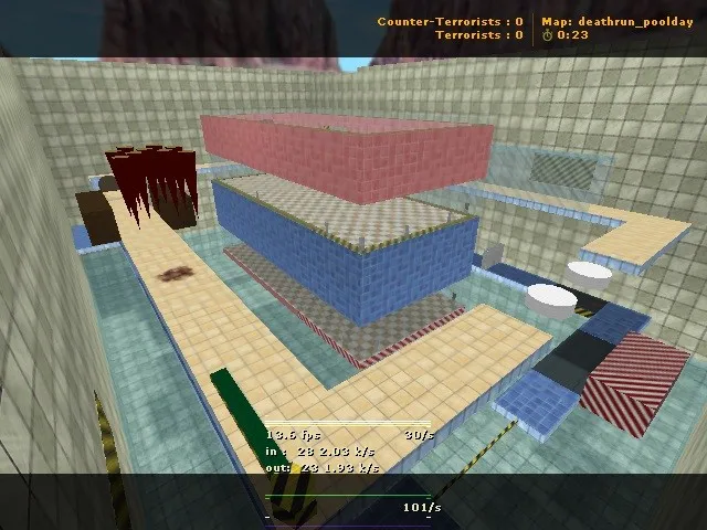 Скачать deathrun_poolday для CS 1.6: тактика, точки, оптимизация и запуск карты без риска - Скриншот