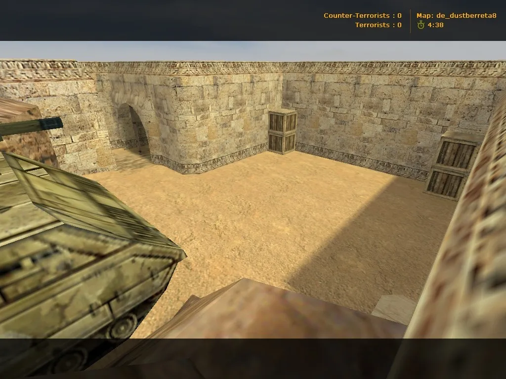 Скачать Карта de_dust_battle для CS 1.6: баланс сторон, точки под клатчи, .nav для ботов и оптимизация - Скриншот