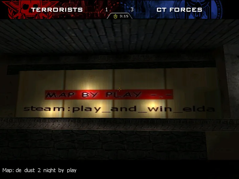 Скачать de_dust_2_night_by_play — DE карта для CS 1.6: ночь, точки, оптимизация и .nav для ботов - Скриншот