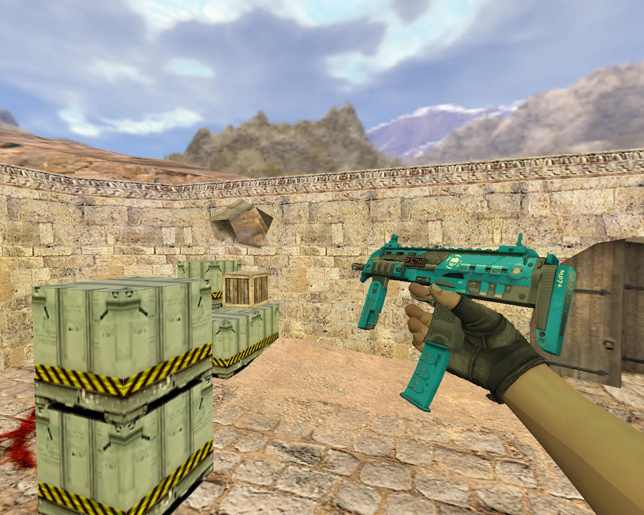 Скачать Модель MP7 Перистое облако для CS 1.6 - качественный скин - Скриншот