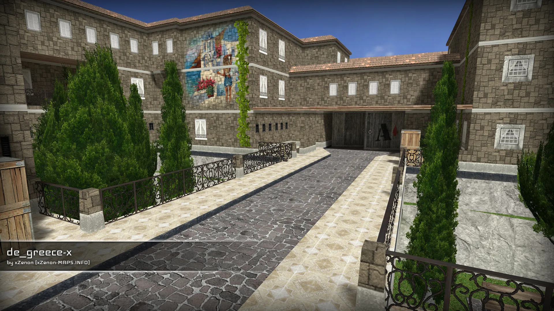de_greece-x_b1 для CS 1.6: карта, навигация ботов, оптимизация и тактика за стороны — скриншот 7