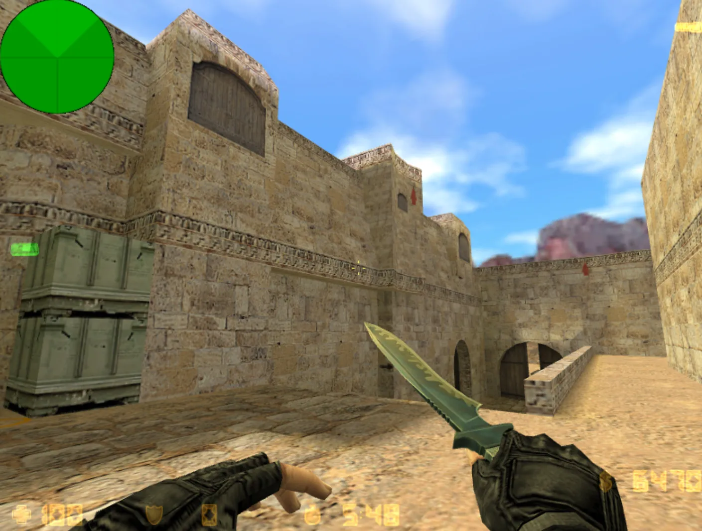 Скачать Карта de_dust2_hybrid для CS 1.6: баланс сторон, точки, .nav для ботов, оптимизация wpoly/epoly - Скриншот