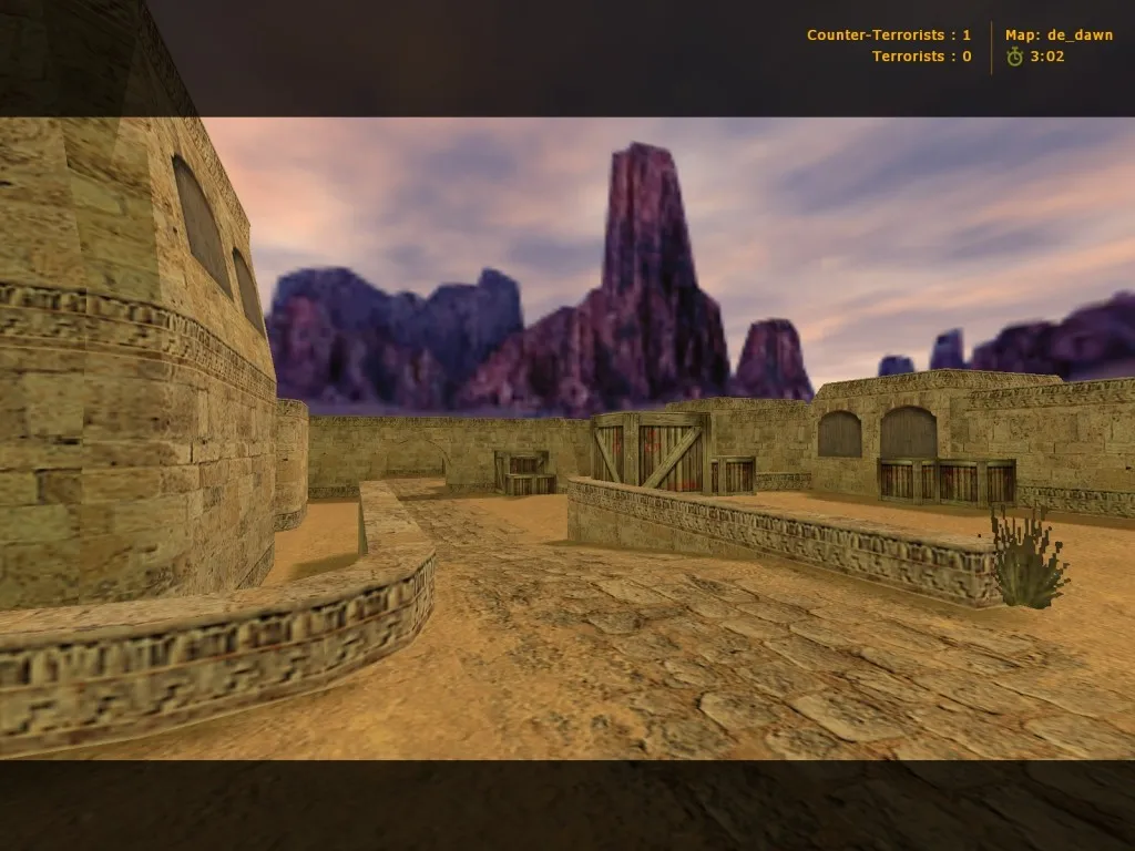 Скачать Карта de_dawn для CS 1.6: баланс сторон, точки, .nav для ботов, оптимизация wpoly/epoly - Скриншот