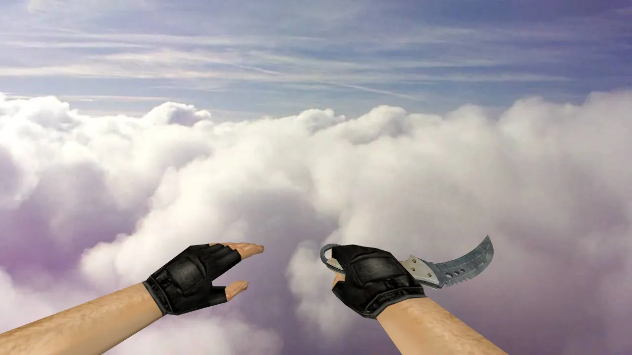 Скачать Модель ножа «CSGO Talon Vanilla» v_knife Talon для CS 1.6: звуки, анимация осмотра и качественные текстуры - Скриншот