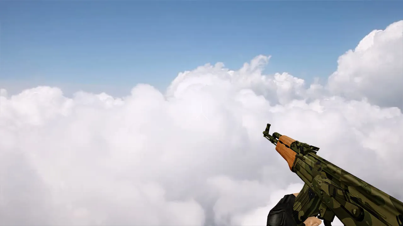 Скачать Модель АК-47 Camouflage для CS 1.6 - Качество и Дизайн - Скриншот
