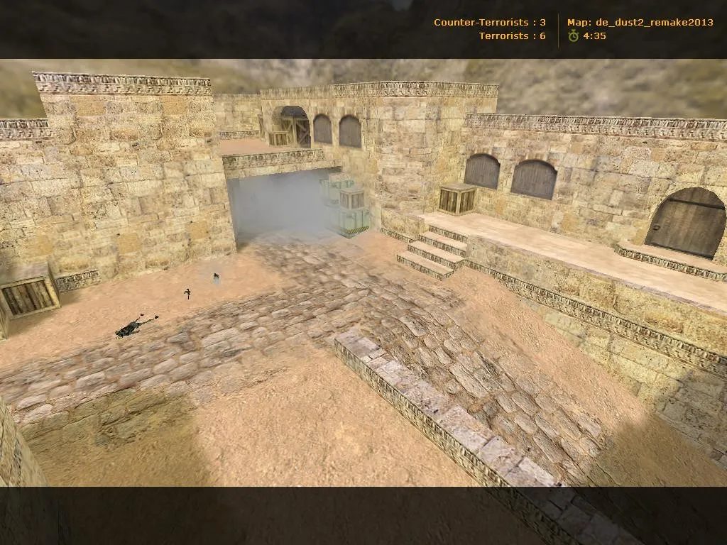 Скачать de_dust2_remake2013 — карта DE Dust2 remake для CS 1.6: точки, тактика и оптимизация - Скриншот