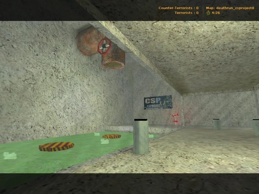 Скачать deathrun_csproject для CS 1.6: карта deathrun, точки, .nav, оптимизация wpoly/epoly - Скриншот